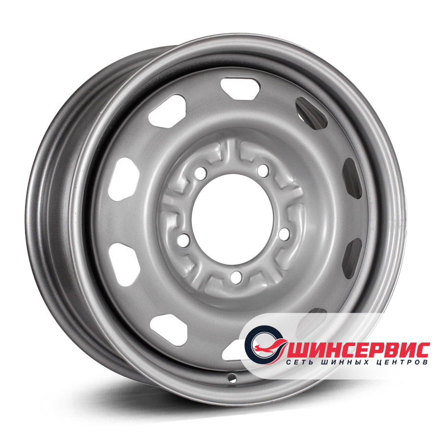 trebl r16 / 6j pcd 5x139.7 ет 45 цо 108.6 gazel sobol Серебристый