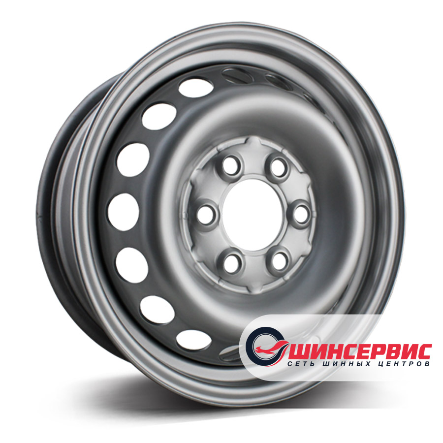 alcar stahlrad (kfz) r16 / 6.5j pcd 6x130 ет 62 цо 84.1 7488 Серебристый