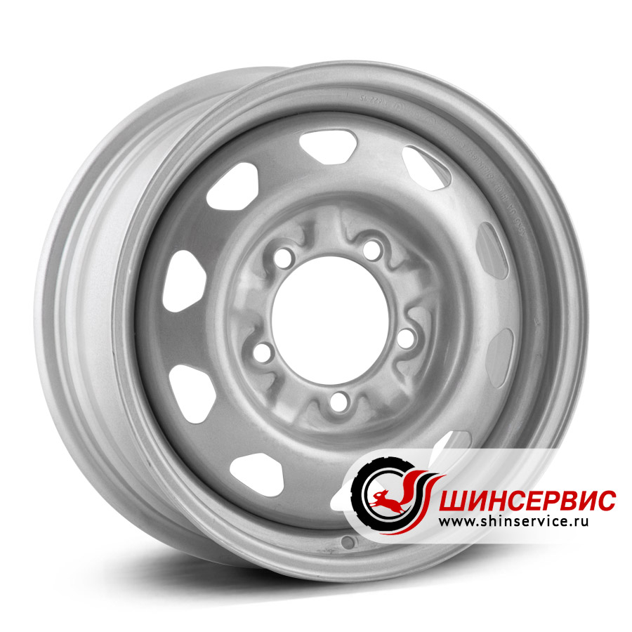trebl r16 / 6.5j pcd 5x139.7 ет 40 цо 108.6 uaz patriot Серебристый
