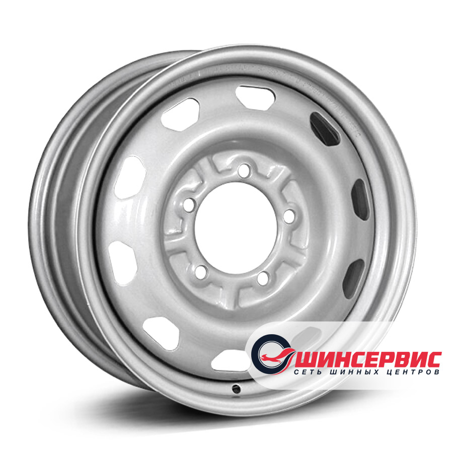 trebl r16 / 6j pcd 5x139.7 ет 45 цо 108.6 gazel sobol Серебристый