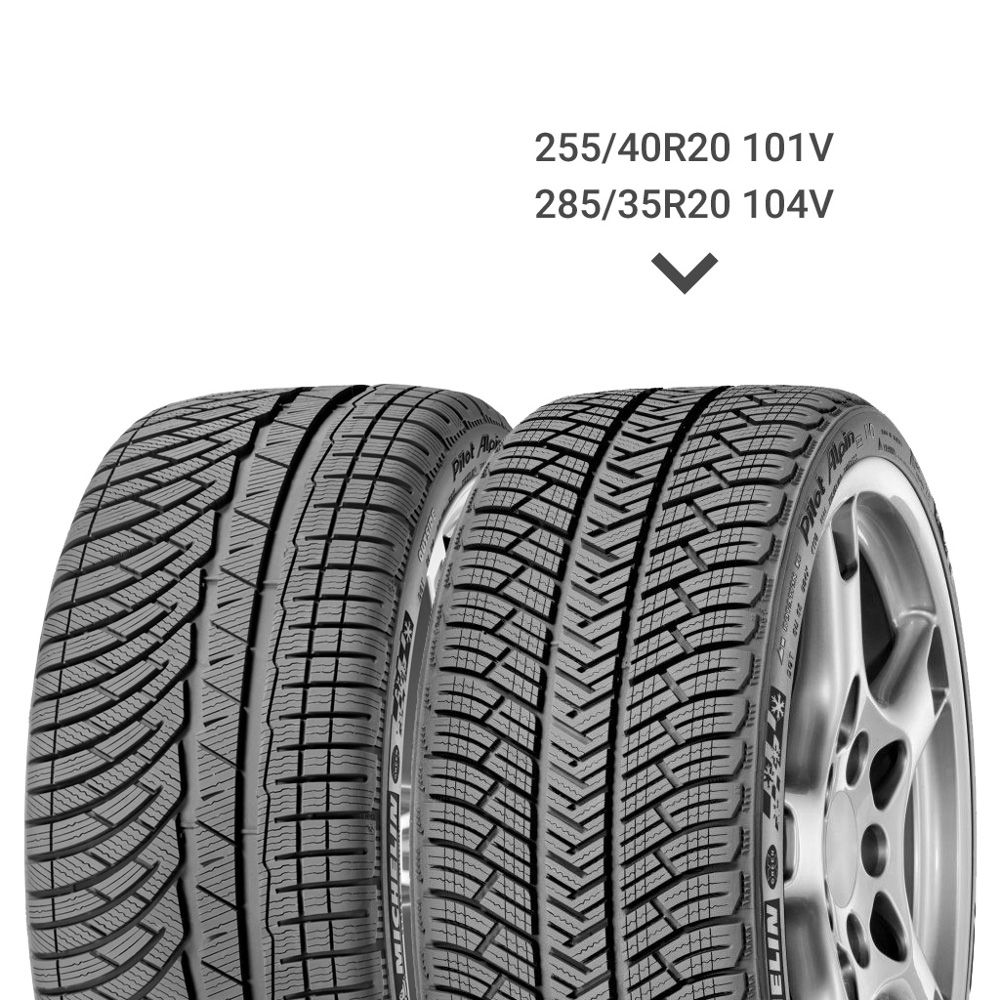 michelin 285/35R20 v 104 pilot alpin 4 