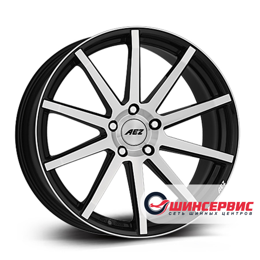 aez r19 / 9.5j pcd 5x112 ет 25 цо 70.1 straight Черный