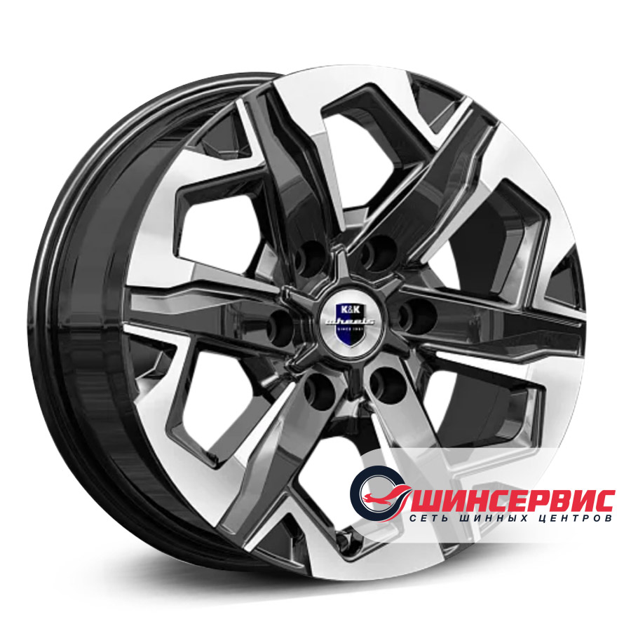 кик r17 / 7.5j pcd 6x139.7 ет 42 цо 75.1 тейт Черный