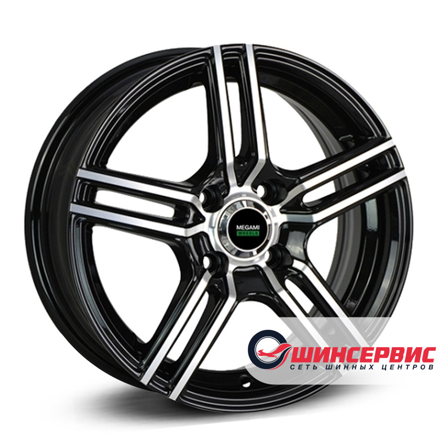 megami r14 / 5.5j pcd 4x100 ет 35 цо 73.1 mgm-1 Черный
