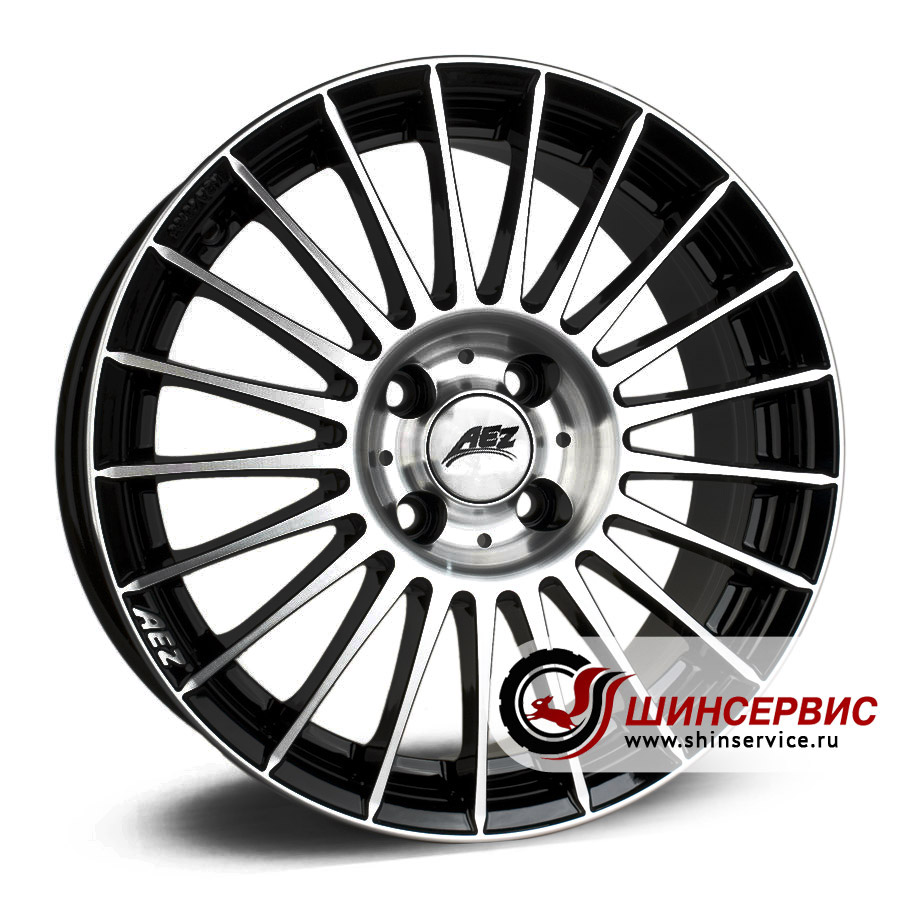 aez r19 / 9.5j pcd 5x112 ет 35 цо 70.1 valencia dark Черный
